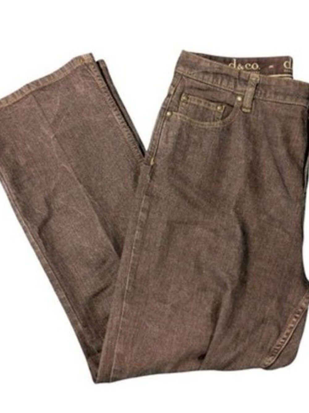 Denim & Company Brown Bootcut Stretch Jeans Women's Size 14P